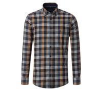 Langarmhemd CASAMODA "CASAMODA Freizeithemd kariert", Herren, Gr. 4XL, Normalgrößen, blau (dunkelblau), 100% Baumwolle, kariert, comfort fit, Hemden (24560940-4XL) dunkelblau