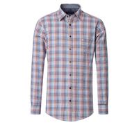Langarmhemd CASAMODA "CASAMODA Freizeithemd kariert", Herren, Gr. 5XL, Normalgrößen, blau (hellblau), 100% Baumwolle, kariert, lässig geschnitten, Hemden (26553838-5XL) hellblau