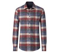 Langarmhemd CASAMODA "CASAMODA Freizeithemd kariert", Herren, Gr. L, Normalgrößen, blau, 100% Baumwolle, kariert, comfort fit, Hemden (92441750-L) blau