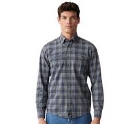 Langarmhemd CASAMODA "CASAMODA Freizeithemd kariert", Herren, Gr. XL, Normalgrößen, blau (graues dunkelblau), 100% Baumwolle, kariert, lässig geschnitten, Hemden (36857606-XL) graues dunkelblau