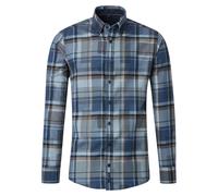 Langarmhemd CASAMODA "CASAMODA Freizeithemd kariert", Herren, Gr. XXL, Normalgrößen, blau, 100% Baumwolle, kariert, lässig geschnitten, Hemden (23635060-XXL) blau