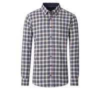 Langarmhemd CASAMODA "CASAMODA Freizeithemd kariert", Herren, Gr. XXL, Normalgrößen, blau, 100% Baumwolle, kariert, comfort fit, Hemden (74303638-XXL) blau