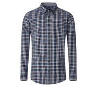 Langarmhemd CASAMODA "CASAMODA Freizeithemd kariert", Herren, Gr. XXL, Normalgrößen, blau, 100% Baumwolle, kariert, lässig geschnitten, Hemden (18916768-XXL) blau