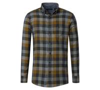 Langarmhemd CASAMODA "CASAMODA Freizeithemd kariert", Herren, Gr. XXL, Normalgrößen, blau (grünblau 300), 100% Baumwolle, kariert, comfort fit, Hemden (43788756-XXL) grünblau 300