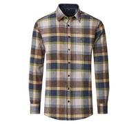 Langarmhemd CASAMODA "CASAMODA Freizeithemd kariert", Herren, Gr. XXL, Normalgrößen, braun, 100% Baumwolle, kariert, comfort fit, Hemden (47394736-XXL) braun