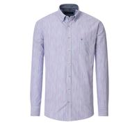Langarmhemd CASAMODA "CASAMODA Freizeithemd Langarm gestreift", Herren, Gr. L, Normalgrößen, blau, 100% Baumwolle, gestreift, comfort fit, Hemden (83387137-L) blau