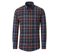 Langarmhemd CASAMODA "CASAMODA Freizeithemd Langarm kariert", Herren, Gr. 3XL, Normalgrößen, bunt (rot), 100% Baumwolle, kariert, lässig geschnitten, Hemden (66599350-XXXL) rot