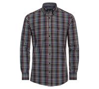 Langarmhemd CASAMODA "CASAMODA Freizeithemd kariert", Herren, Gr. 3XL, Normalgrößen, rot (dunkelrot), 100% Baumwolle, kariert, comfort fit, Hemden (92546626-XXXL) dunkelrot