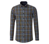 Langarmhemd CASAMODA "CASAMODA Freizeithemd Langarm kariert", Herren, Gr. XL, Normalgrößen, blau, 100% Baumwolle, kariert, lässig geschnitten, Hemden (37015040-XL) blau