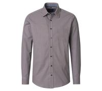Langarmhemd CASAMODA "CASAMODA Freizeithemd Langarm Print", Herren, Gr. 3XL, Normalgrößen, grau (rot), 100% Baumwolle, bedruckt, lässig geschnitten, Hemden (50592742-XXXL) rot