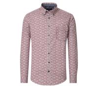 Langarmhemd CASAMODA "CASAMODA Freizeithemd Print", Herren, Gr. 4XL, Normalgrößen, rosa (rosarot), 100% Baumwolle, bedruckt, lässig geschnitten, Hemden (59235766-4XL) rosarot
