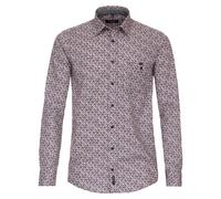 Langarmhemd CASAMODA "CASAMODA Freizeithemd Langarm Print", Herren, Gr. 7XL, Normalgrößen, grau, 100% Baumwolle, bedruckt, lässig geschnitten, Hemden (72028364-7XL) grau