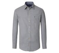 Casa Moda Langarmhemd Freizeithemd Print – Herren, Gr. L, grau, 100% Baumwolle, lässig