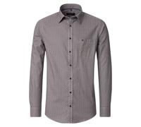 Casa Moda Casual Fit Hemd braun, Print