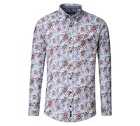 Langarmhemd CASAMODA "CASAMODA Freizeithemd Langarm Print", Herren, Gr. XL, Normalgrößen, blau (hellblau), 100% Baumwolle, bedruckt, lässig geschnitten, Hemden (59097824-XL) hellblau