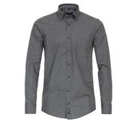 Langarmhemd CASAMODA "CASAMODA Freizeithemd Langarm Print", Herren, Gr. XXL, Normalgrößen, grün (dunkelgrün), 100% Baumwolle, bedruckt, lässig geschnitten, Hemden (51545153-XXL) dunkelgrün
