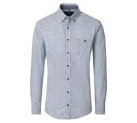 Casa Moda Casual Fit Hemd blau, Bedruckt
