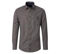 Langarmhemd CASAMODA "CASAMODA Freizeithemd Print", Herren, Gr. 3XL, Normalgrößen, gelb, 100% Baumwolle, bedruckt, lässig geschnitten, Hemden (53816162-XXXL) gelb