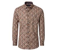 Langarmhemd CASAMODA "CASAMODA Freizeithemd Print", Herren, Gr. 3XL, Normalgrößen, grau, 100% Baumwolle, bedruckt, lässig geschnitten, Hemden (61875451-XXXL) grau