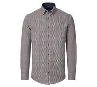 Langarmhemd CASAMODA "CASAMODA Freizeithemd Print", Herren, Gr. 6XL, Normalgrößen, orange (hellorange), 100% Baumwolle, bedruckt, comfort fit, Hemden (52154134-6XL) hellorange