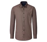 Casa Moda Casual Comfort Fit Hemd braun, Bedruckt