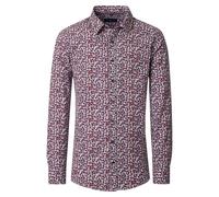 Langarmhemd CASAMODA "CASAMODA Freizeithemd Print", Herren, Gr. 7XL, Normalgrößen, rot, 100% Baumwolle, bedruckt, comfort fit, Hemden (87772149-7XL) rot