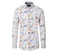 Casa Moda Casual Fit Hemd blau, Bedruckt
