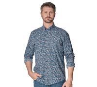 Langarmhemd CASAMODA "CASAMODA Freizeithemd Print", Herren, Gr. L, Normalgrößen, blau, 100% Baumwolle, bedruckt, lässig geschnitten, Hemden (36266000-L) blau