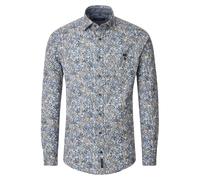 Langarmhemd CASAMODA "CASAMODA Freizeithemd Print", Herren, Gr. L, Normalgrößen, blau (hellblau), 100% Baumwolle, bedruckt, lässig geschnitten, Hemden (66557227-L) hellblau