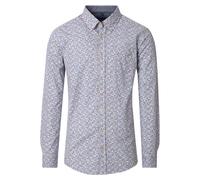 Langarmhemd CASAMODA "CASAMODA Freizeithemd Print", Herren, Gr. M, Normalgrößen, blau (hellblau), 100% Baumwolle, bedruckt, comfort fit, Hemden (69698460-M) hellblau