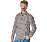 Langarmhemd CASAMODA "CASAMODA Freizeithemd Print", Herren, Gr. M, Normalgrößen, gelb, 100% Baumwolle, bedruckt, lässig geschnitten, Hemden (70855660-M) gelb