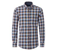 Langarmhemd CASAMODA "CASAMODA Freizeithemd Print", Herren, Gr. XL, Normalgrößen, blau, 100% Baumwolle, bedruckt, comfort fit, Hemden (73722715-XL) blau