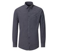 Langarmhemd CASAMODA "CASAMODA Freizeithemd Print", Herren, Gr. XL, Normalgrößen, blau (dunkelblau), 100% Baumwolle, bedruckt, lässig geschnitten, Hemden (43027620-XL) dunkelblau