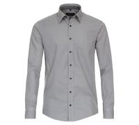 Langarmhemd CASAMODA "CASAMODA Freizeithemd Print", Herren, Gr. XL, Normalgrößen, blau (dunkelblau), 100% Baumwolle, bedruckt, lässig geschnitten, Hemden (98267843-XL) dunkelblau