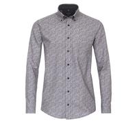 Casa Moda Casual Casual Fit Hemd silber, Gemustert