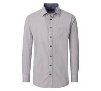 Casa Moda Casual Fit Hemd grau, Bedruckt
