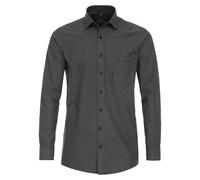 Langarmhemd CASAMODA "CASAMODA Freizeithemd Print", Herren, Gr. XL, Normalgrößen, grau (dunkelgrau), 100% Baumwolle, bedruckt, comfort fit, Hemden (54161717-XL) dunkelgrau