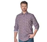 Langarmhemd CASAMODA "CASAMODA Freizeithemd Print", Herren, Gr. XL, Normalgrößen, rot, 100% Baumwolle, bedruckt, lässig geschnitten, Hemden (41812944-XL) rot