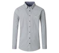 Langarmhemd CASAMODA "CASAMODA Freizeithemd Print", Herren, Gr. XXL, Normalgrößen, blau, 100% Baumwolle, bedruckt, comfort fit, Hemden (87209218-XXL) blau