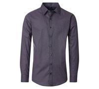 Casa Moda Langarmhemd Comfort Fit, bedruckt, 100% Baumwolle, Blau (Dunkelblau) Herren XXL