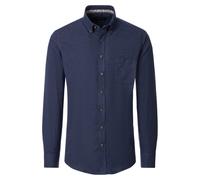 Casa Moda Casual Fit Flanellhemd blau, Einfarbig