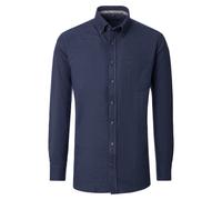 Langarmhemd CASAMODA "CASAMODA Freizeithemd uni", Herren, Gr. XL, Normalgrößen, blau, 100% Baumwolle, unifarben, comfort fit, Hemden (59381700-XL) blau
