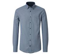 Langarmhemd CASAMODA "CASAMODA Freizeithemd uni", Herren, Gr. XXL, Normalgrößen, blau, 100% Baumwolle, unifarben, comfort fit, Hemden (55800541-XXL) blau