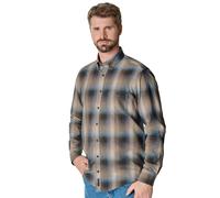 Langarmhemd CASAMODA "CASAMODA Hemdjacke kariert", Herren, Gr. L, Normalgrößen, blau (weißblau), 100% Baumwolle, kariert, lässig geschnitten, Hemden (28351468-L) weißblau