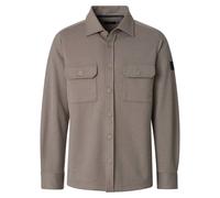 Langarmhemd CASAMODA "CASAMODA Hemdjacke uni", Herren, Gr. 6XL, Normalgrößen, beige, 63% Polyester, 33% Viskose, 4% Elasthan, unifarben, Hemden (21247128-6XL) beige