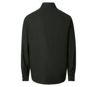 Langarmhemd CASAMODA "CASAMODA Hemdjacke uni", Herren, Gr. M, Normalgrößen, dunkelgrün, 50% Leinen, 50% Baumwolle, unifarben, lässig geschnitten, Hemden (30175429-M) dunkelgrün