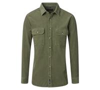 Langarmhemd CASAMODA "CASAMODA Hemdjacke uni", Herren, Gr. M, Normalgrößen, grün, 100% Baumwolle, unifarben, lässig geschnitten, Hemden (63673148-M) grün