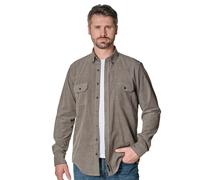 Langarmhemd CASAMODA "CASAMODA Hemdjacke uni", Herren, Gr. XL, Normalgrößen, beige, 100% Baumwolle, unifarben, lässig geschnitten, Hemden (10833457-XL) beige