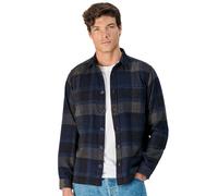 Langarmhemd CASAMODA "CASAMODA Hemdjacke uni" Gr. XL, Normalgrößen, blau (dunkelblau) Herren Hemden (98591634-XL) dunkelblau