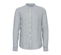 Langarmhemd CASUAL FRIDAY "Langarmhemd CFANTON LS CC linen striped shirt", Herren, Gr. XL, N-Gr, blau (navy blazer), Obermaterial: 80% Leinen LI. 20% Baumwolle CO., Hemden (98644336-XL) navy blazer